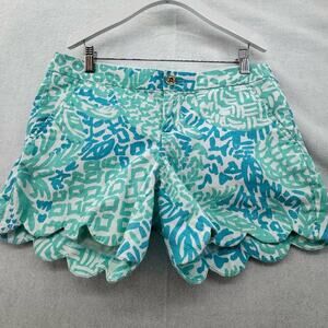 EUC Lilly Pulitzer Buttercup Shorts 5” inseam Scalloped Hem size 4